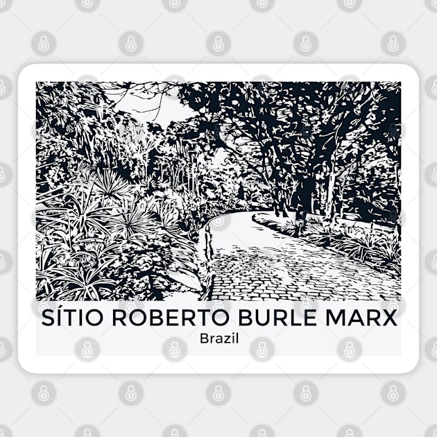 Sítio Roberto Burle Marx - Brazil Magnet by Lakeric